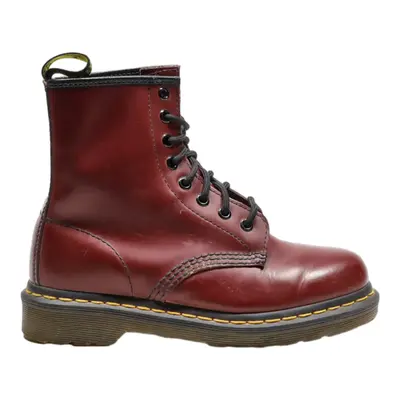 DR MARTENS Lace-Up Boots Maroon Leather Womens UK 3