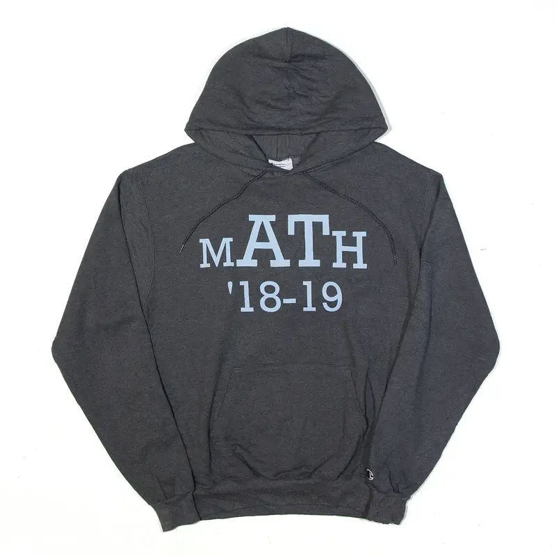 CHAMPION Math Hoodie Grey Pullover Mens M