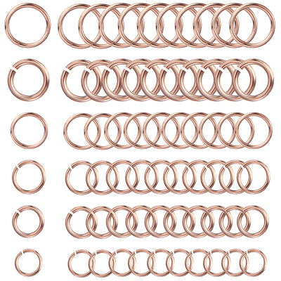 720Pcs 6 Styles 304 Stainless Steel Jump Rings