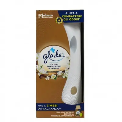 Glade Automatic Spray Base + Sensual Sandalwood and Jasmine Refill (2 AA Batteries)