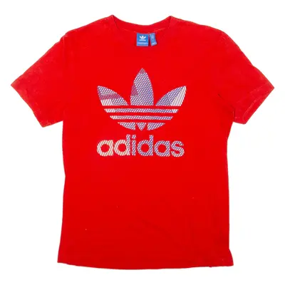 ADIDAS Mens T-Shirt Red M