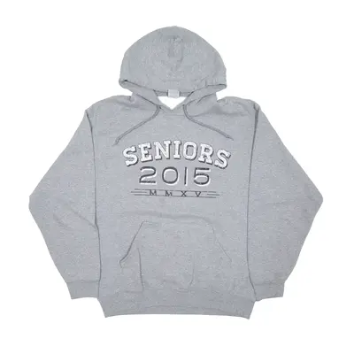 JERZEES Seniors 2015 USA Hoodie Grey Pullover Mens L