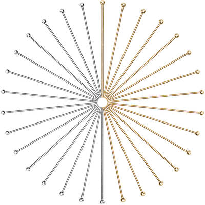 200Pcs 2 Colors 304 Stainless Steel Ball Head pins