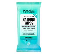 Extra Large Bath Wipes for Adults Bathing No Rinse - 10 Disposable Body Cleansing Wipes for Men & Women - Great for Gym, Camp...