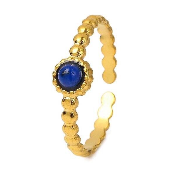 Round Natural Lapis Lazuli Finger Rings