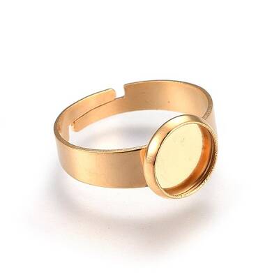 Ion Plating(IP) Adjustable 201 Stainless Steel Finger Rings Components