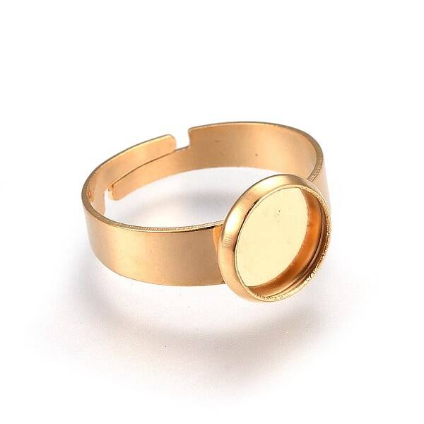 Ion Plating(IP) Adjustable 201 Stainless Steel Finger Rings Components