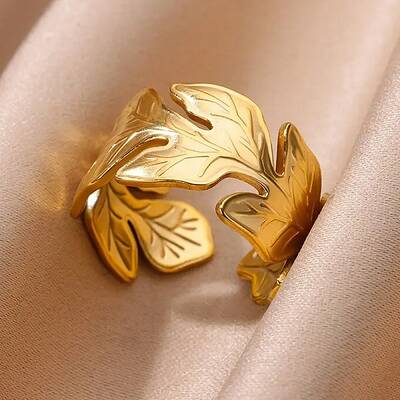 304 Stainless Steel Adjustable Open Cuff Rings for Women