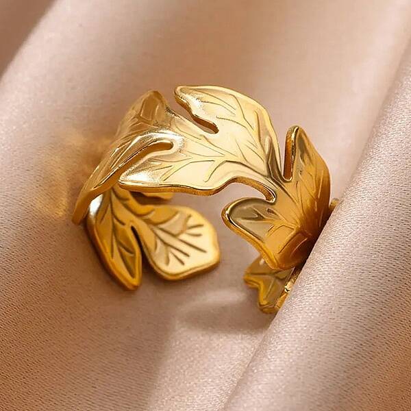 304 Stainless Steel Adjustable Open Cuff Rings for Women