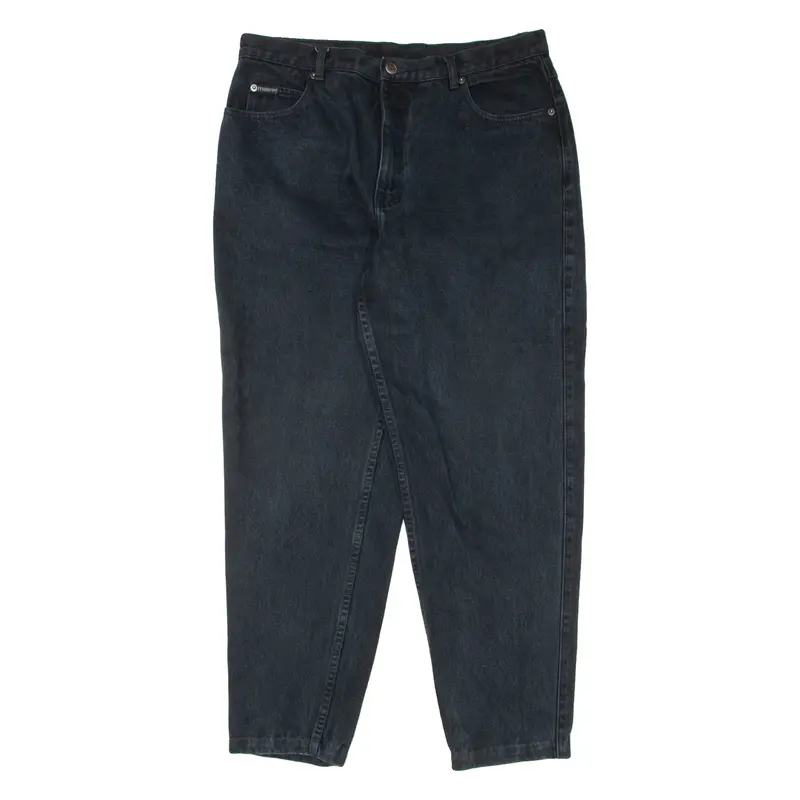 TEDDY'S Womens Jeans Black Regular Mom W32 L28