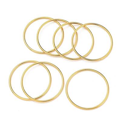 7Pcs Ion Plating(IP) 304 Stainless Steel Polishing Plain Bangles Kit
