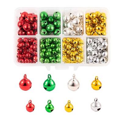 Christmas Theme PVD Vacuum Plating Brass Bell Charms