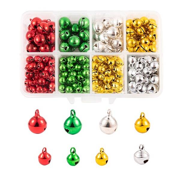 Christmas Theme PVD Vacuum Plating Brass Bell Charms