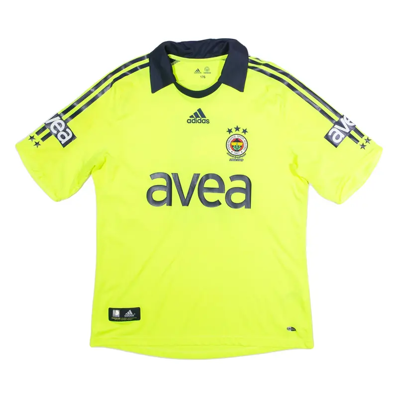 ADIDAS 2008/09 Fenerbahce Third #3 R. Carlos Boys Football Shirt Jersey Yellow XL