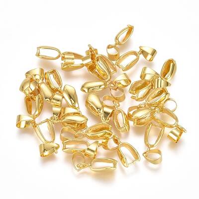 Grade AA Brass Ice Pick Pinch Bails for Pendant Making