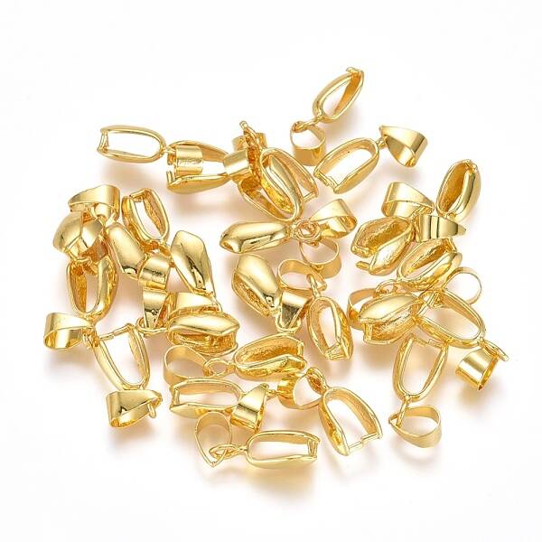 Grade AA Brass Ice Pick Pinch Bails for Pendant Making