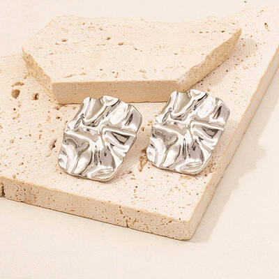 Irregular Shape Stainless Steel Stud Earrings