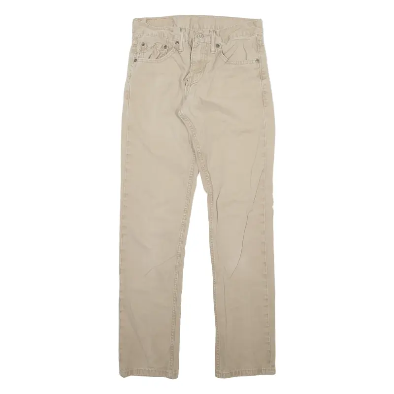 LEVI'S 511 Mens Trousers Beige Slim Straight W28 L32
