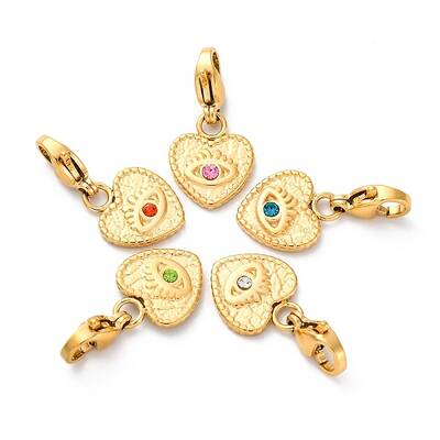 Heart 304 Stainless Steel Rhinestone Pendant Decorations