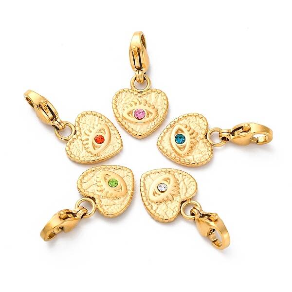 Heart 304 Stainless Steel Rhinestone Pendant Decorations