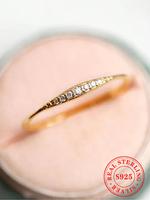 925 Sterling Silver Fashion Rhinestone Decorated Ring, Elegant Accessories for Women, Casual Jewelry for Party, Daily Clothin...