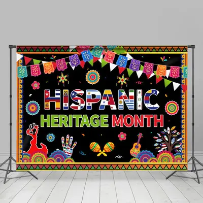 Hispanic Heritage Month Backdrop Colorful Party Decor - Aperturee