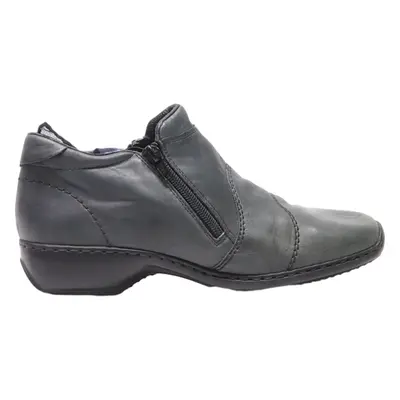 RIEKER Ankle Boots Grey Leather Womens UK 7