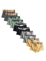 Men's Letter Tape Boxer Brief, Casual Comfy Breathable Underwear, Men's Underwear for Daily Wear