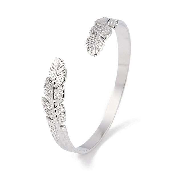 Non-Tarnish 304 Stainless Steel Open Cuff Bangles for Women