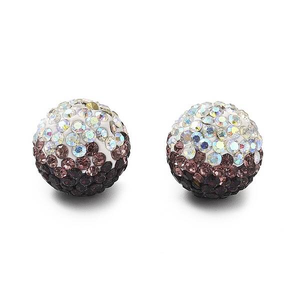 Gradient Color Design Polymer Clay Rhinestone Beads