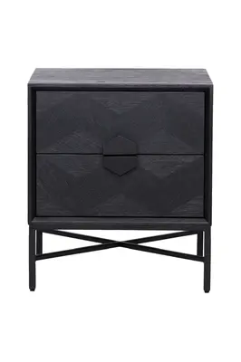 Black Wooden Chest of Drawers | OROA Blax