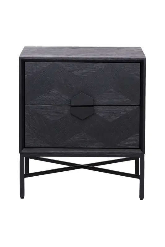 Black Wooden Chest of Drawers | OROA Blax