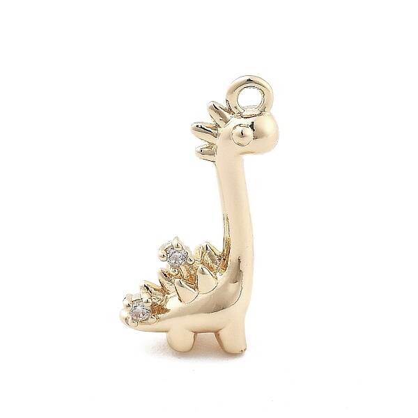 Brass Micro Pave Cubic Zirconia Pendants