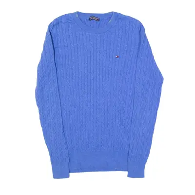TOMMY HILFIGER Jumper Blue Cable Knit Girls L