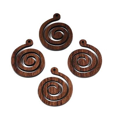 Natural Walnut Wood Pendants