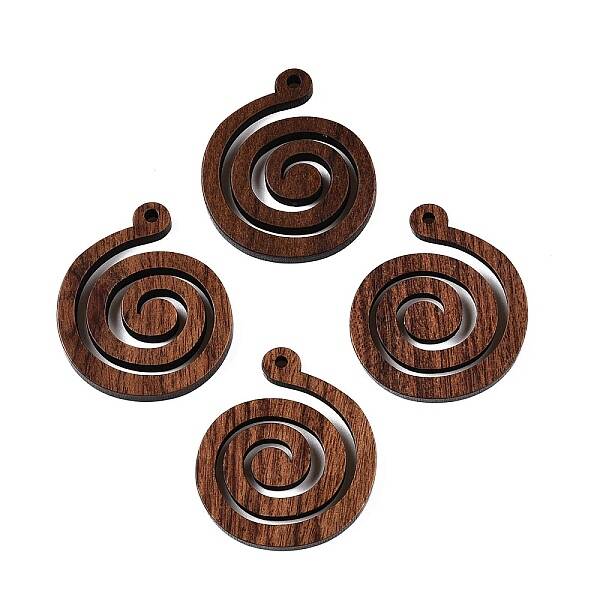 Natural Walnut Wood Pendants