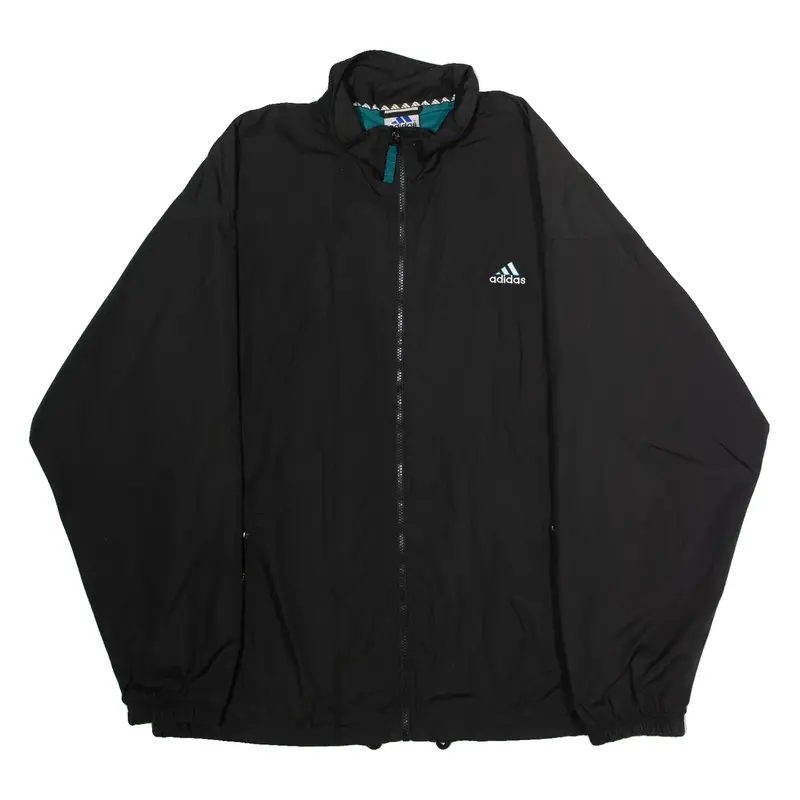 ADIDAS Mens Windbreaker Jacket Black L