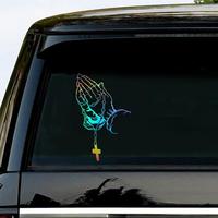 Praying Hand Pattern Car Sticker, Decorative Car Body Decal Sticker, Car Decoration Sticker, Universal Car Decoration Accesso...