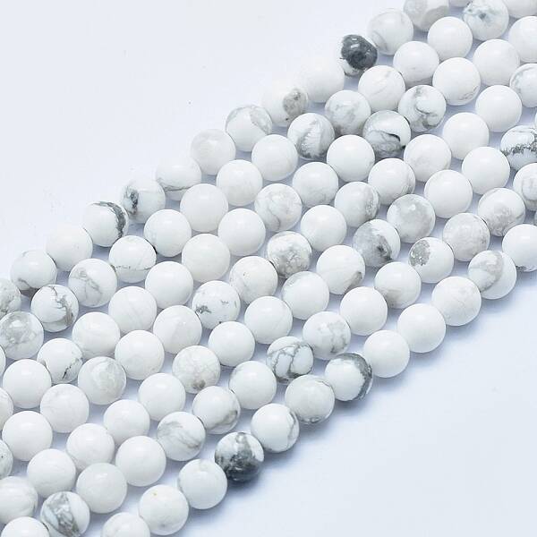 Natural Howlite Beads Strands