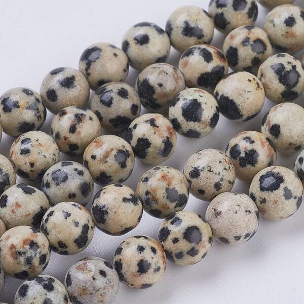 Natural Dalmation Jasper Beads Strands