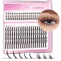 Individual False Eyelashes Kit, Natural Look Eyelash Extensions, Self Grafting Curl Eyelashes, Eye Makeup Enhancement False E...