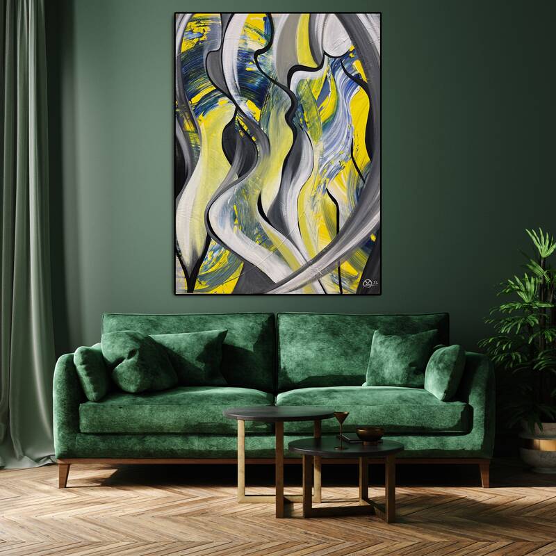 Original Female Silhouettes Oil Painting Figurative Womens Wall Art Textured Decor for Home | HENS PARTY