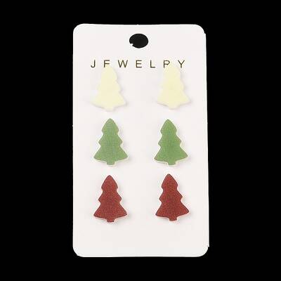 Christmas Theme Acrylic Stud Earrings for Women