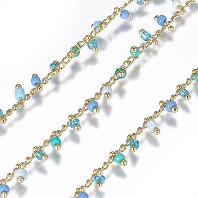 3.28 Feet Handmade Seed Beaded Chains