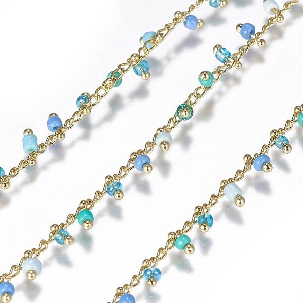 3.28 Feet Handmade Seed Beaded Chains
