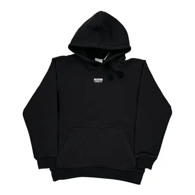 Adidas Hoodie - Large Black Cotton Blend