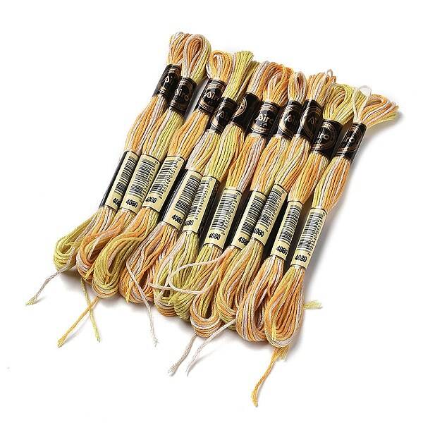 10 Skeins 6-Ply Polyester Embroidery Floss