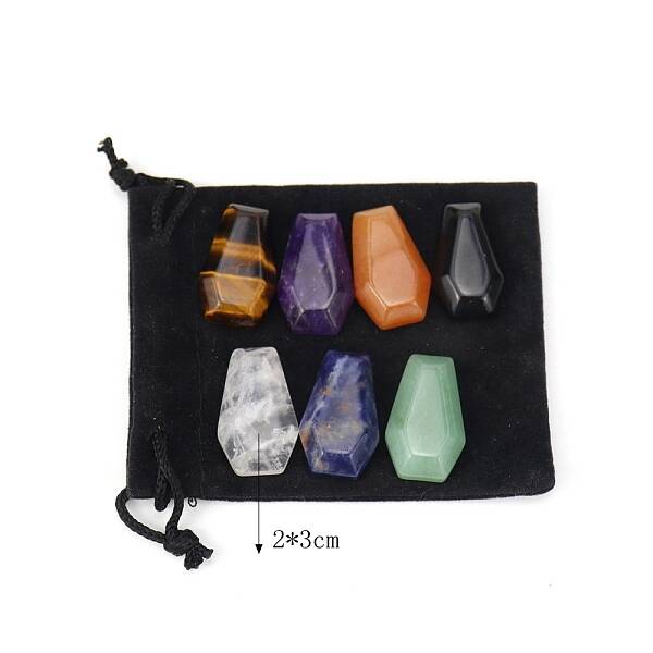 7Pcs Mixed Gemstone Display Decorations