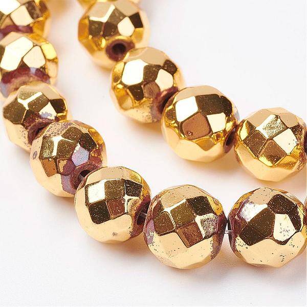 Non-magnetic Synthetic Hematite Bead Strands