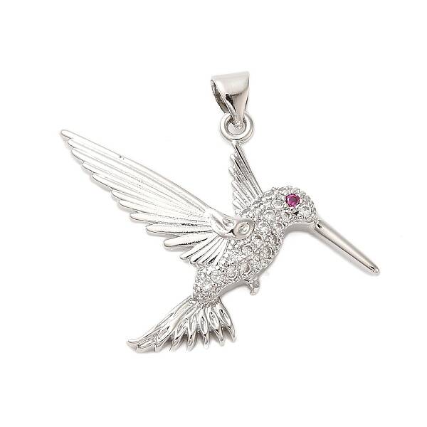 Brass Micro Pave Cubic Zirconia Pendants